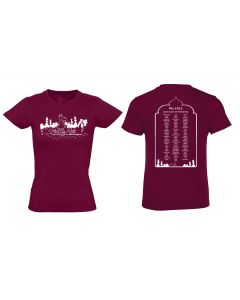 T-Shirt - Damen (Gr. XS-XL) - 100%BW -  (Burgundy , Schwarz)